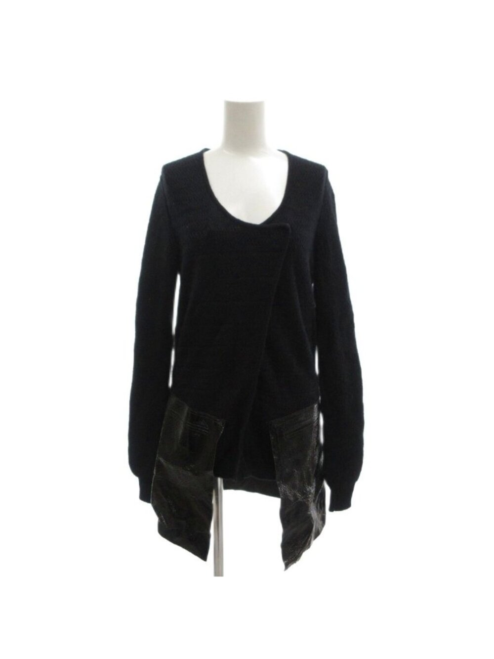 Fendi Cardigan Docking Asymmetric Long Length Alpaca Blend Camel MX